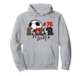 Soccer Mom 76 Custom Number Mothers Day Hoodie - Fun Novelty Design Unisex