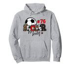 Soccer Mom 76 Custom Number Mothers Day Hoodie - Fun Novelty Design Unisex