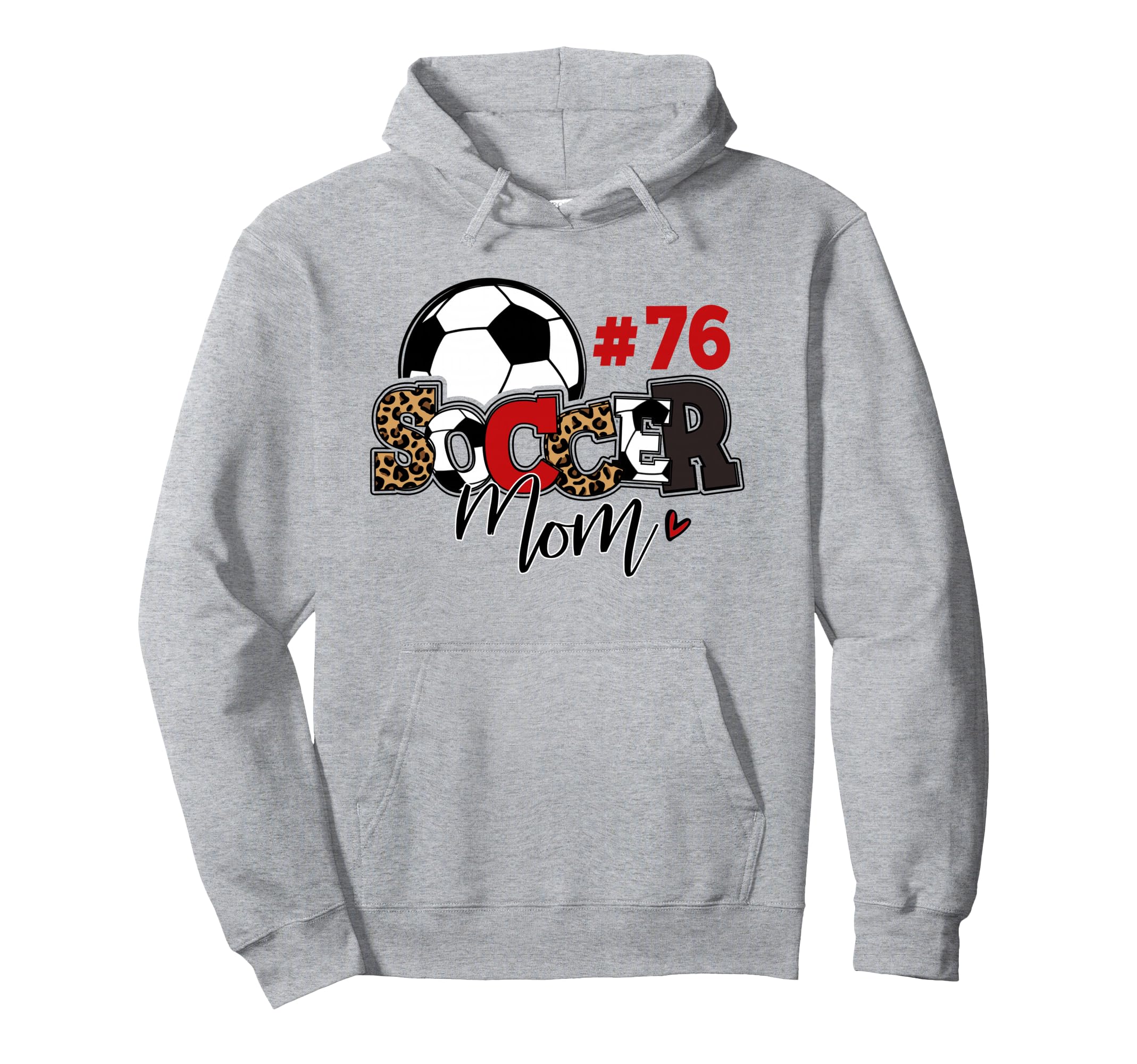 Soccer Mom 76 Custom Number Mothers Day Hoodie - Fun Novelty Design Unisex