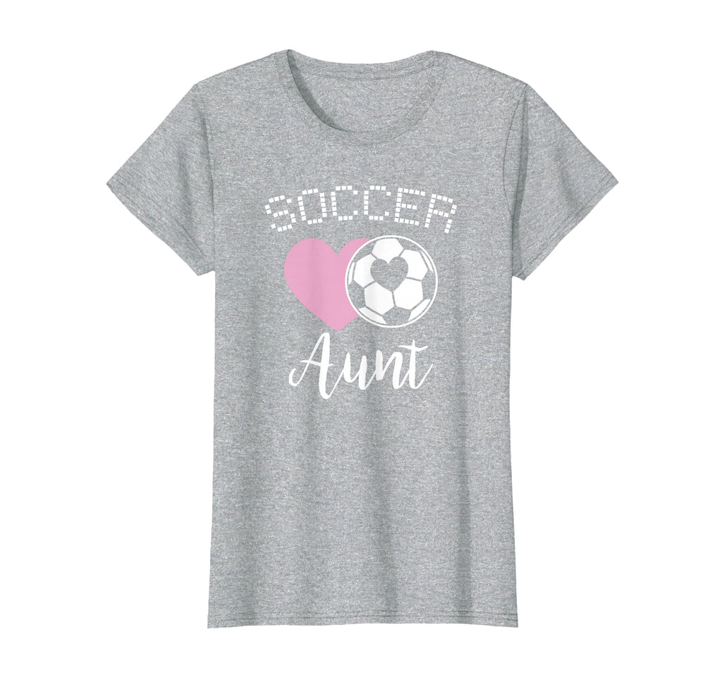 Soccer Aunt Love Heart Auntie Niece T-Shirt - Trendy Graphic Men Women