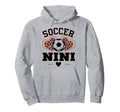 Soccer Nini Leopard Heart Soccer Ball Hoodie - Unique Graphic for Adults