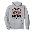 Soccer Nini Leopard Heart Soccer Ball Hoodie - Unique Graphic for Adults
