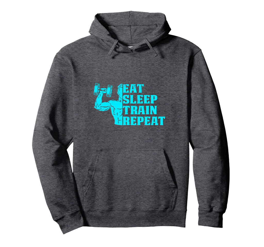 Eat Sleep Train Repeat Sport Lovers Hoodie - Fun Novelty Design Unisex