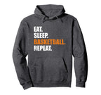 Eat Sleep Basketball Repeat Hoodie - Graphic Print for Adults