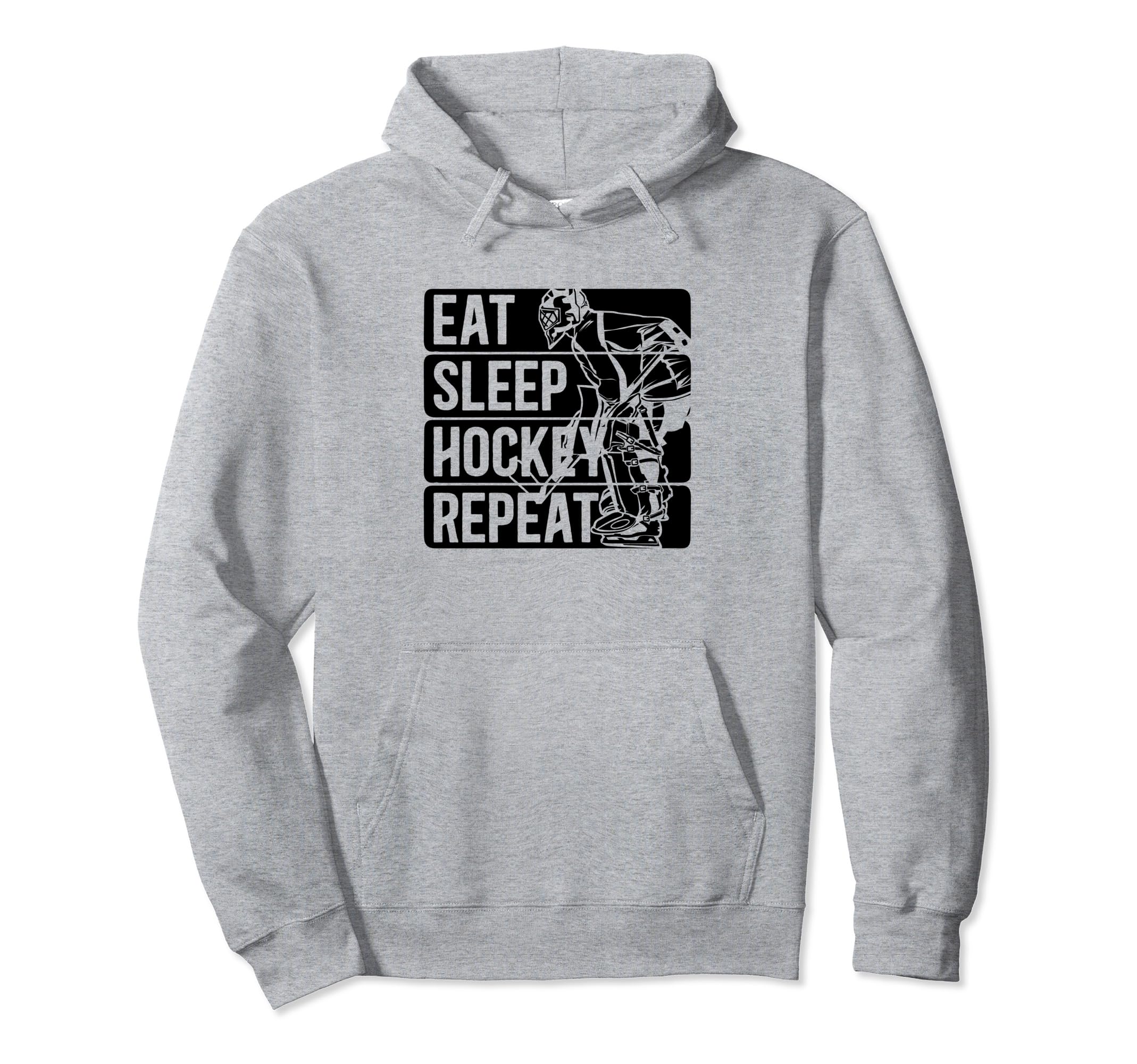 Ice Hockey Goalie Goalkeeper Eat Sleep Hoodie - Unique Graphic for Adults