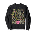 Overstimulated Soccer Mom Leopard Sweatshirt - Graphic Print for Adults