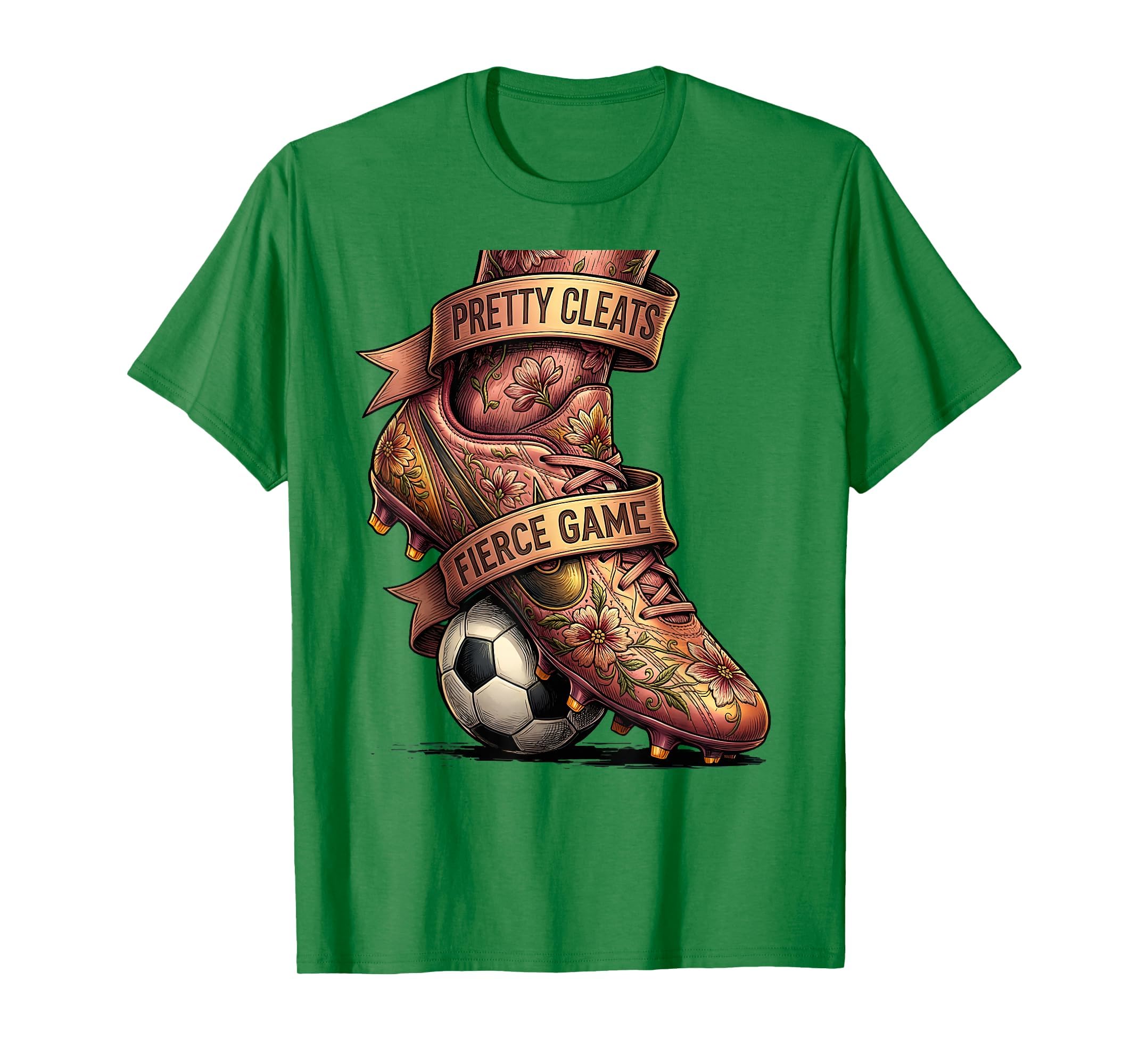 Pretty Cleats Fierce Game Womens T-Shirt - Casual Everyday Wear Unisex