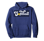 Softball Family Mom Dad Grandma Grandpa Hoodie - Graphic Print Men Women