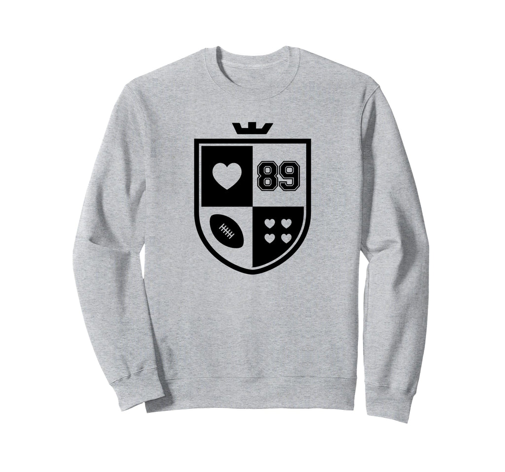 I Love Football I Heart Football Sweatshirt - Casual Everyday Wear Unisex