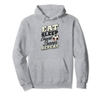 Eat Sleep Coach Soccer Repeat Soccer Hoodie - Casual Everyday Wear Unisex