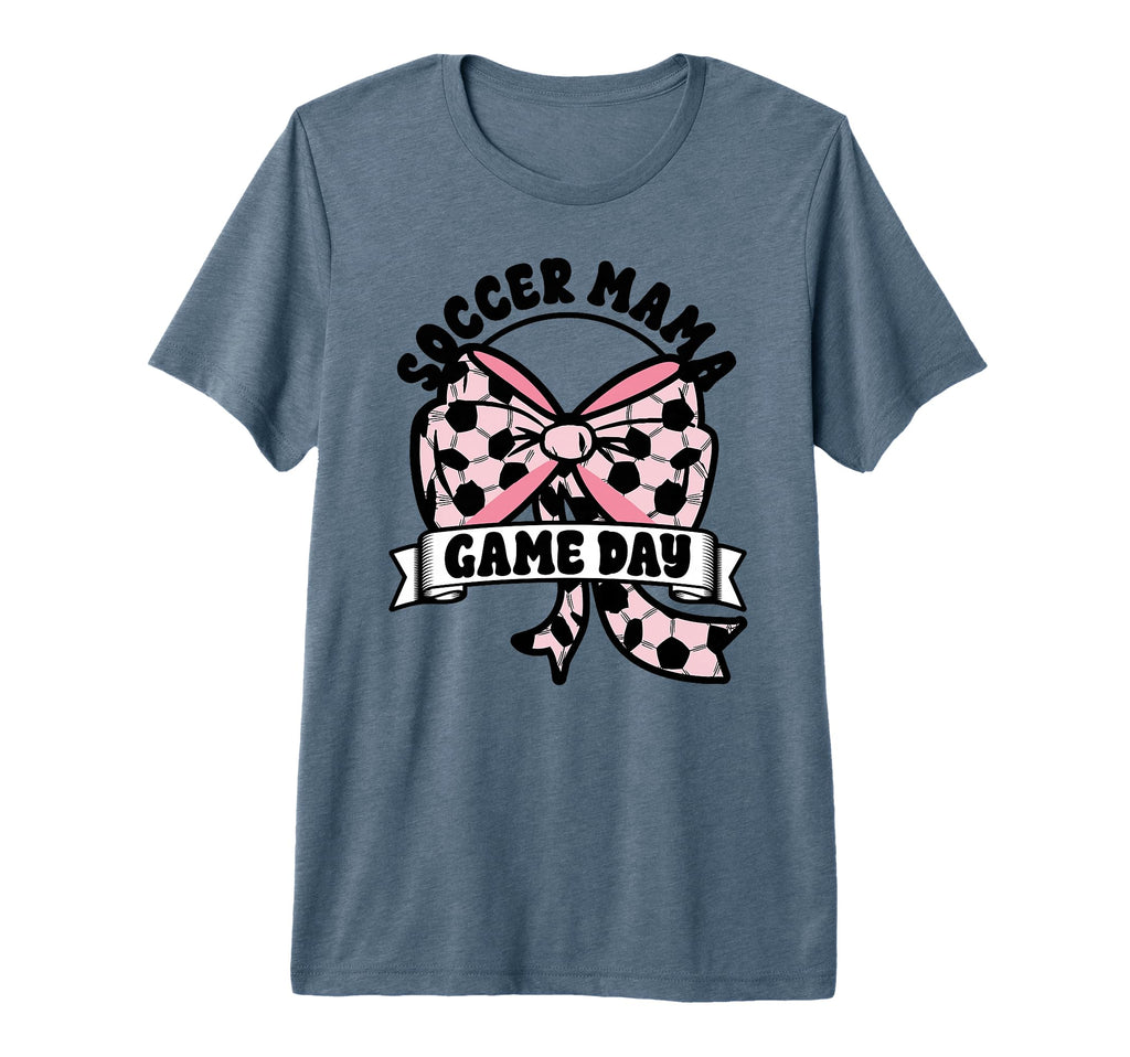 Soccer Mama Coquette Bow Game Day T-Shirt - Custom Art Print for Adults