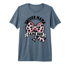Soccer Mama Coquette Bow Game Day T-Shirt - Custom Art Print for Adults