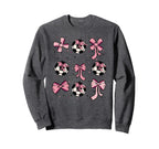 Soccer Ball Coquette Bow Game Day Soccer Sweatshirt - Graphic Print Unisex