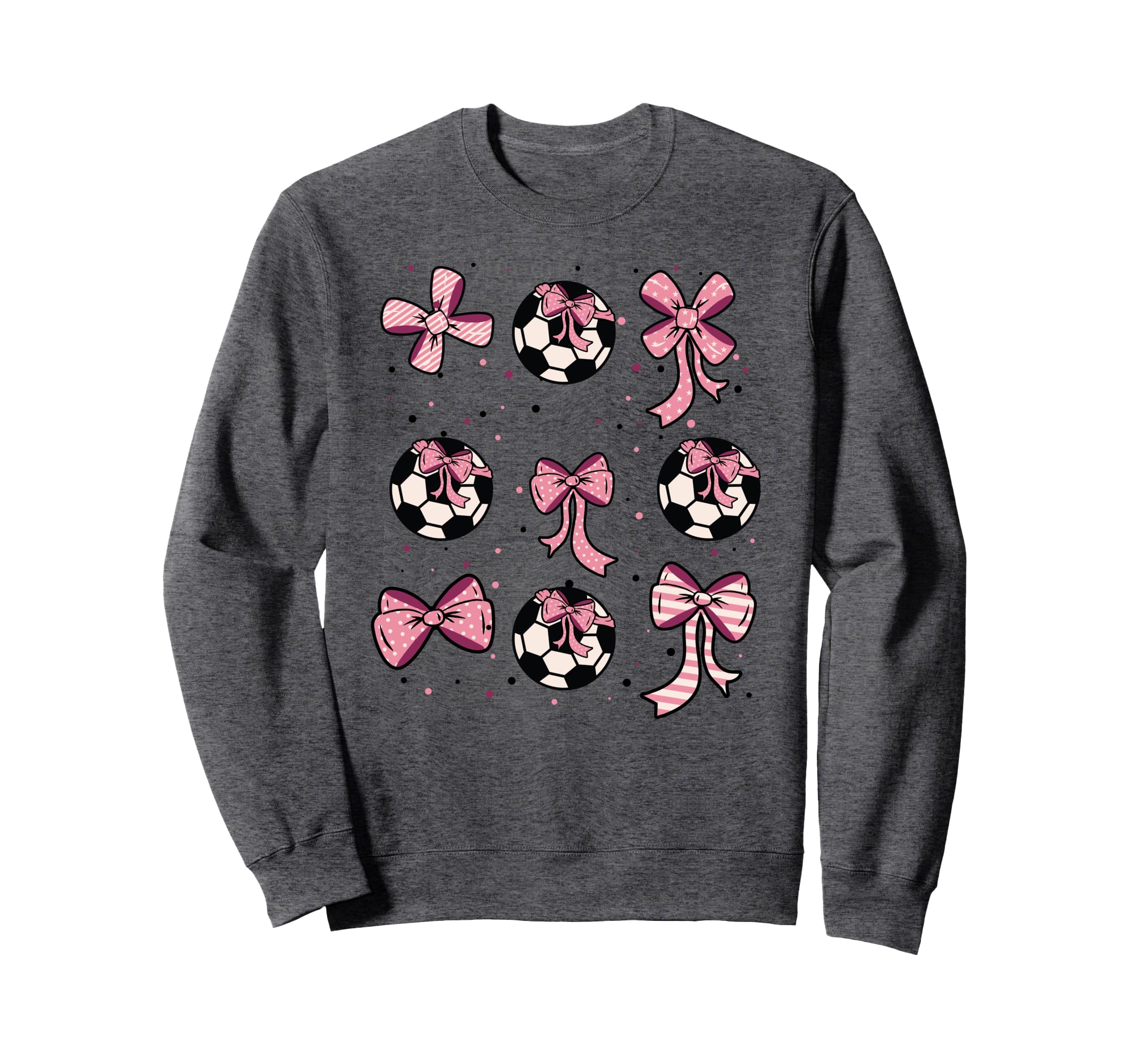 Soccer Ball Coquette Bow Game Day Soccer Sweatshirt - Graphic Print Unisex