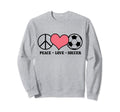 Soccer Player Coach Sports Peace Sweatshirt - Unique Graphic for Adults