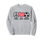 Soccer Player Coach Sports Peace Sweatshirt - Unique Graphic for Adults