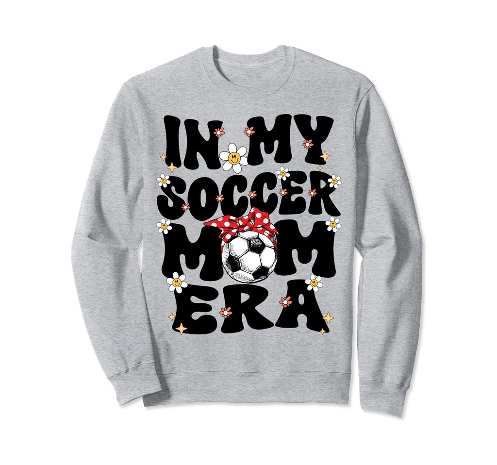 My Soccer Mom Era Groovy Soccer Mom Sweatshirt - Graphic Print for Adults