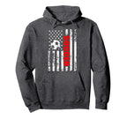 Us American Flag Soccer Patriotic Hoodie - Fun Novelty Design for Adults
