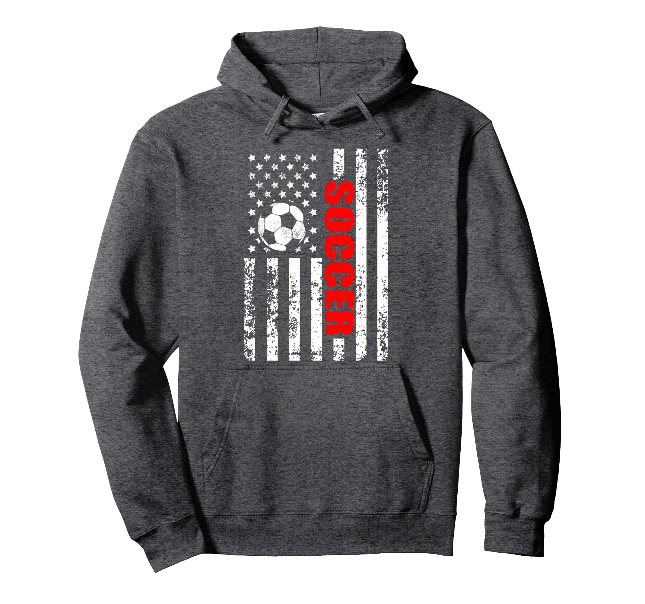 Us American Flag Soccer Patriotic Hoodie - Fun Novelty Design for Adults