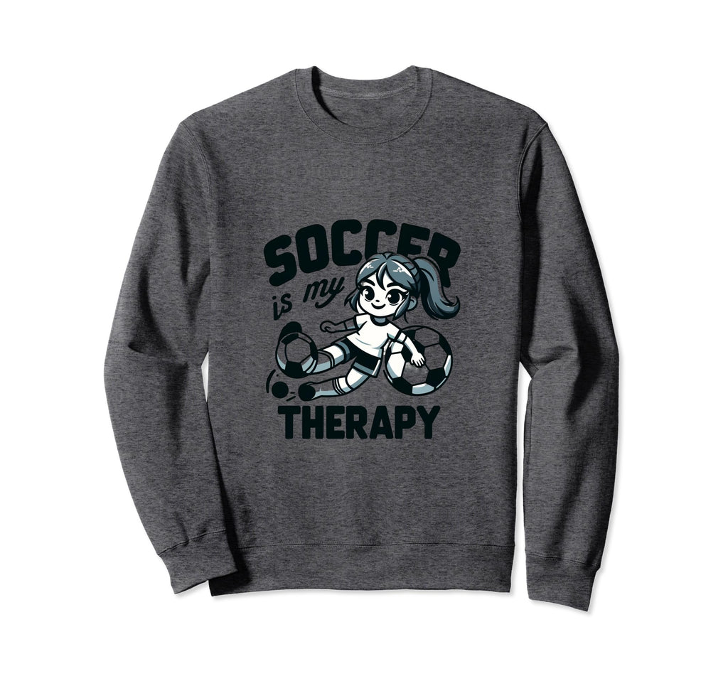 Soccer Therapy I Passionate Soccer Sweatshirt - Custom Art Print Men Women