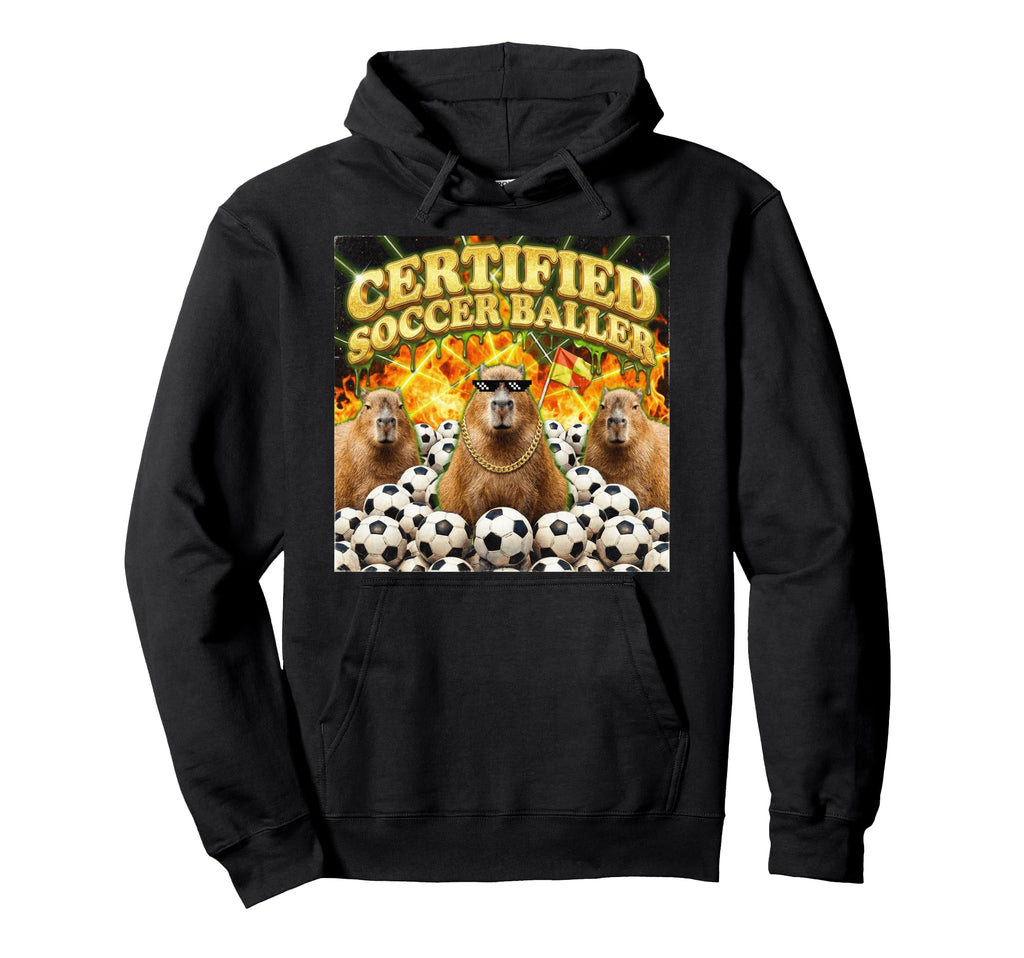 Funny Certified Soccer Baller Bootleg Hoodie - Novelty Apparel Unisex