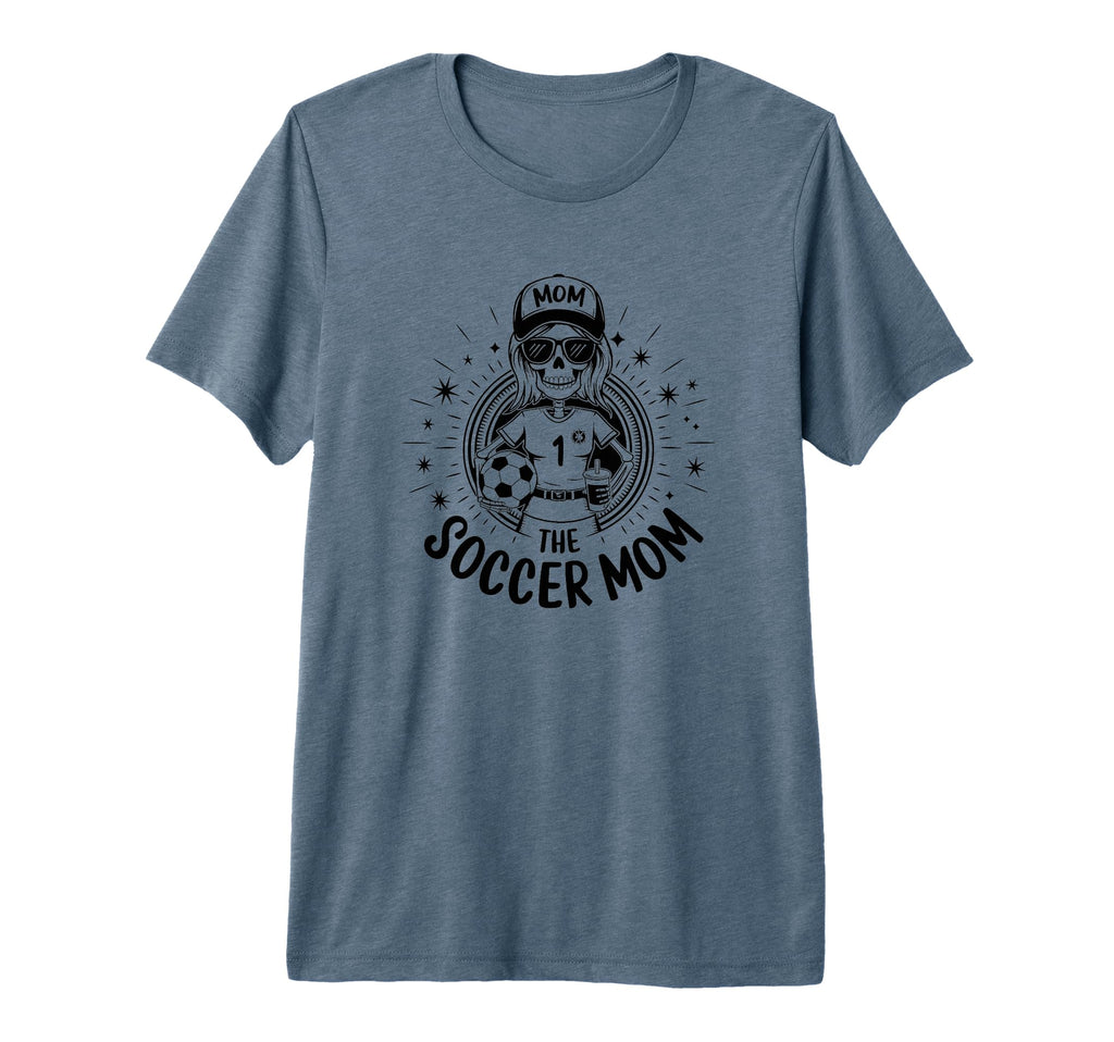 Soccer Mom Skeletton Halloween Soccer T-Shirt - Novelty Apparel for Adults
