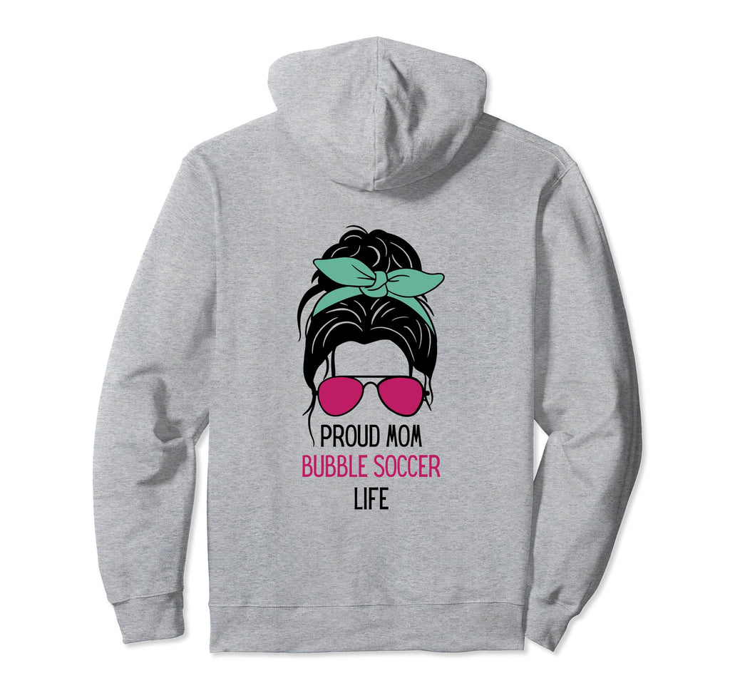 Bubble Soccer Mom Outfit Messy Hair Hoodie - Custom Art Print Men Women