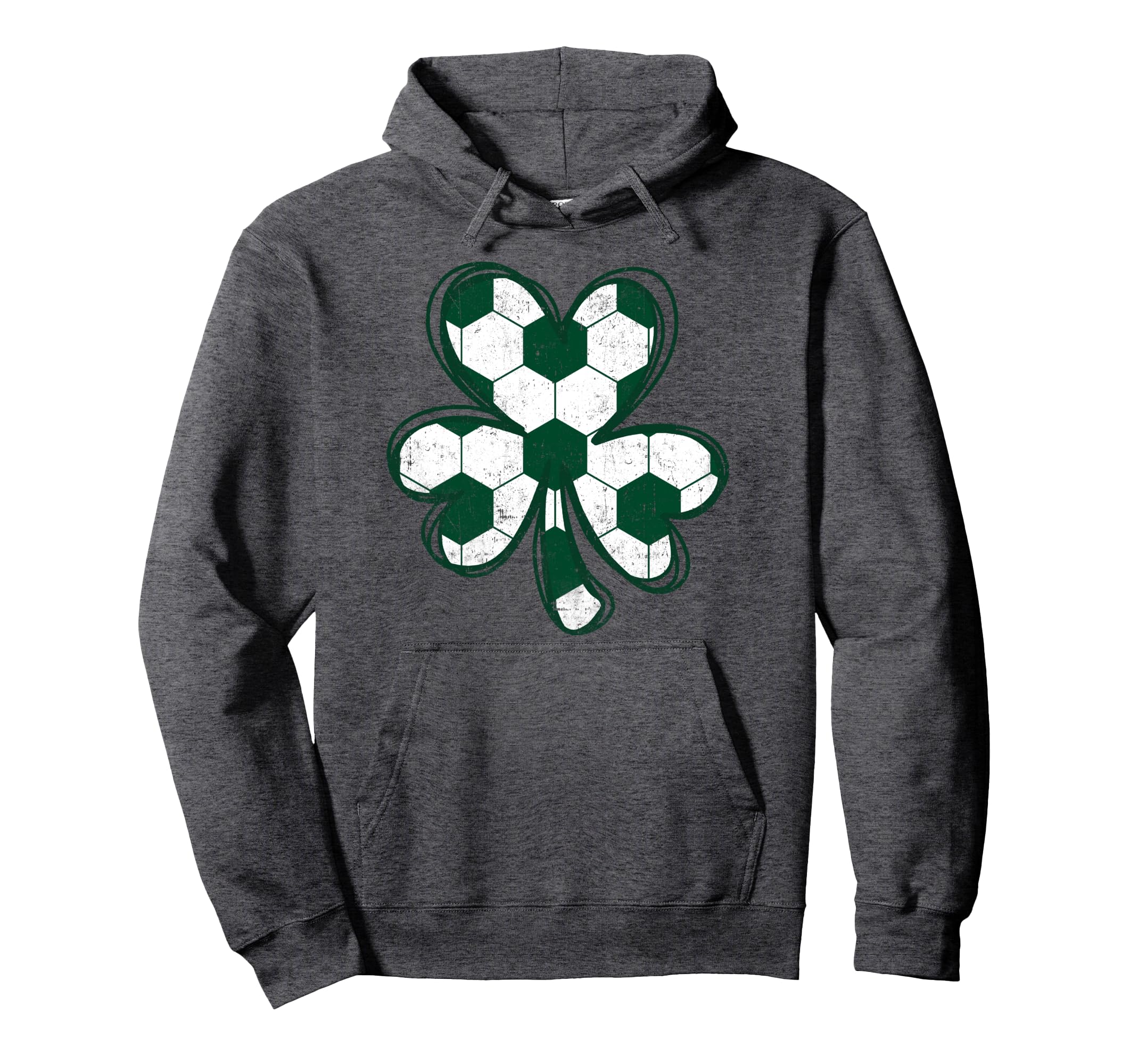 Soccer St Patricks Day Shamrock Hoodie - Minimalist Print for Adults