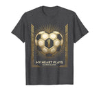 My Heart Plays Number Eleven Soccer Mom T-Shirt - Graphic Print Men Women