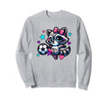 Soccer Raccoon Coquette Bow Trendy And Sweatshirt - Custom Art Print Unisex