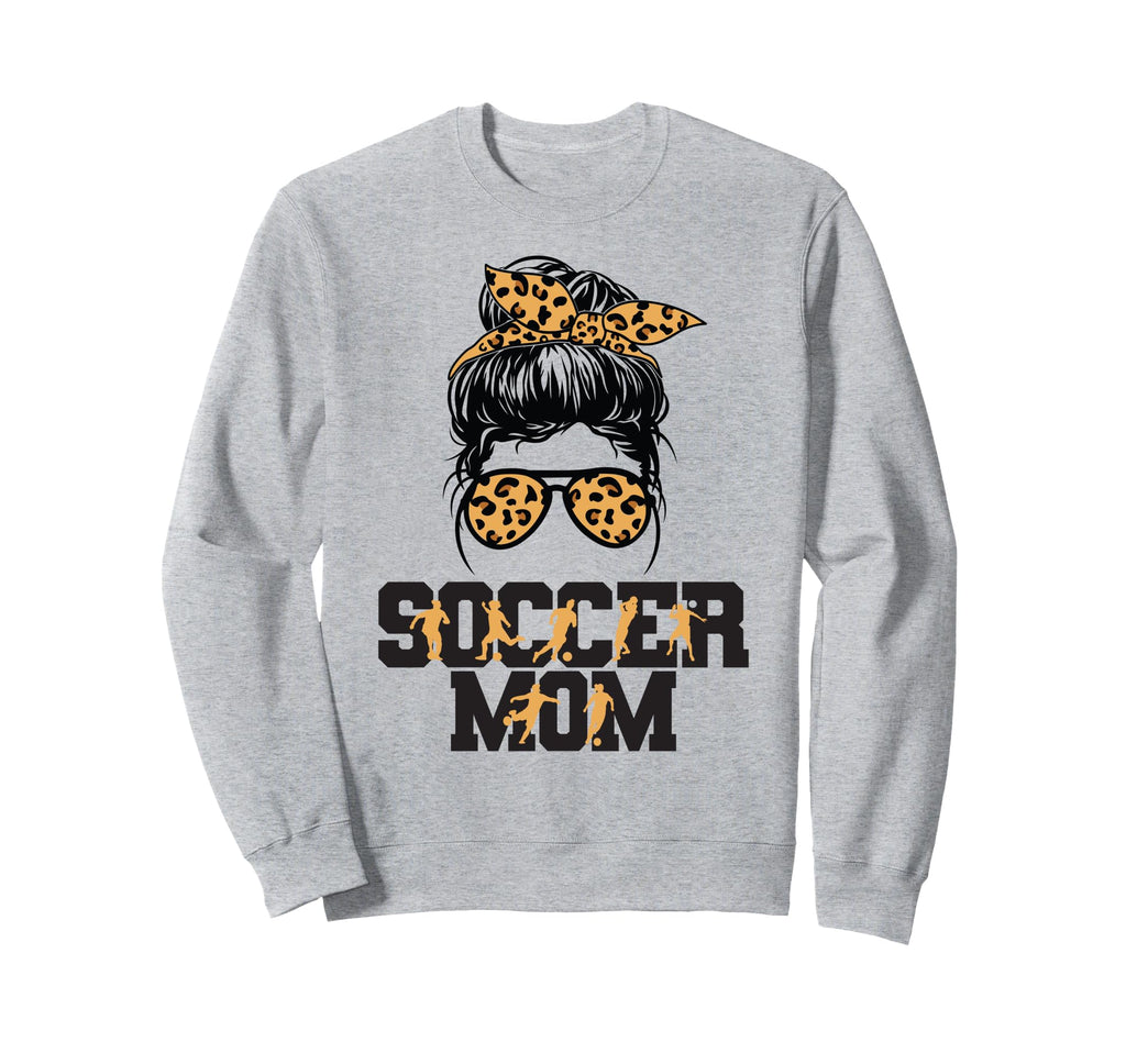 Soccer Mom Leopard Funny Soccer Sweatshirt - Custom Art Print Men Women