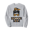 Soccer Mom Leopard Funny Soccer Sweatshirt - Custom Art Print Men Women