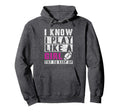 I Know I Play Like Football Try To Hoodie - Minimalist Print for Adults