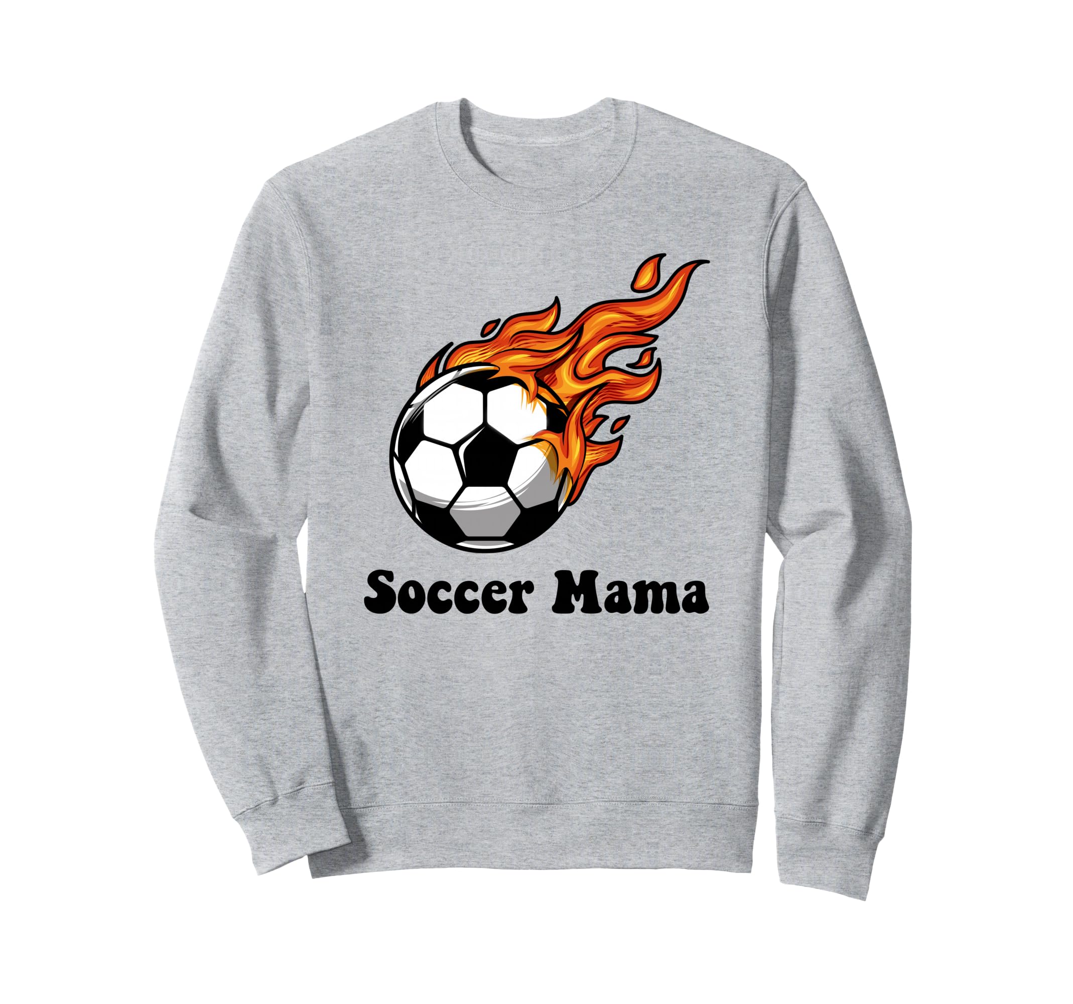 Soccer Mama Groovy Flames Sweatshirt - Casual Everyday Wear Men Women