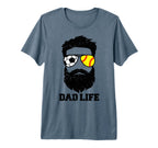 Mens Soccer Softball Dad Messy Hair T-Shirt - Graphic Print Men Women