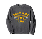 Sacred Heart Flames Soccer Ball 2025 Sweatshirt - Novelty Apparel Men Women