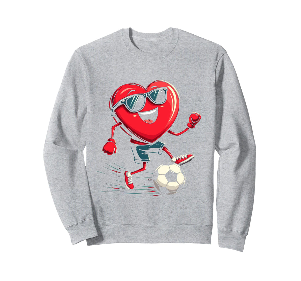 Heart Soccer Gift Sweatshirt - Custom Art Print Men Women