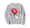 Heart Soccer Gift Sweatshirt - Custom Art Print Men Women