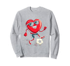 Heart Soccer Gift Sweatshirt - Custom Art Print Men Women