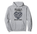 100 Days School Soccer Heart Love Hoodie - Novelty Apparel for Adults