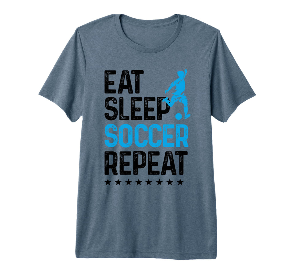 Eat Sleep Soccer Repeat Sport Player Tri T-Shirt - Graphic Print Unisex