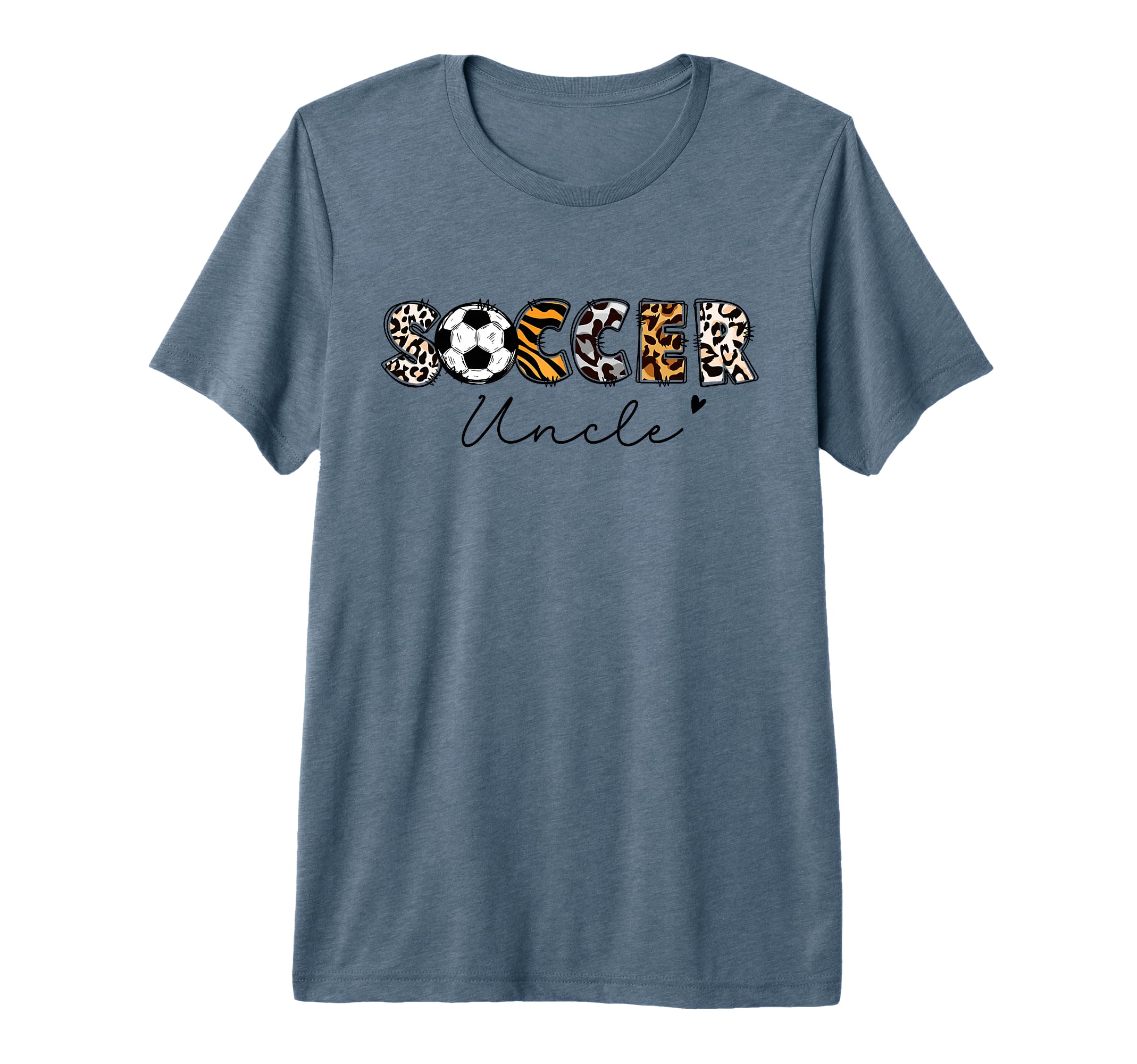 Mens Soccer Uncle Leopard Family Matching T-Shirt - Graphic Print Unisex
