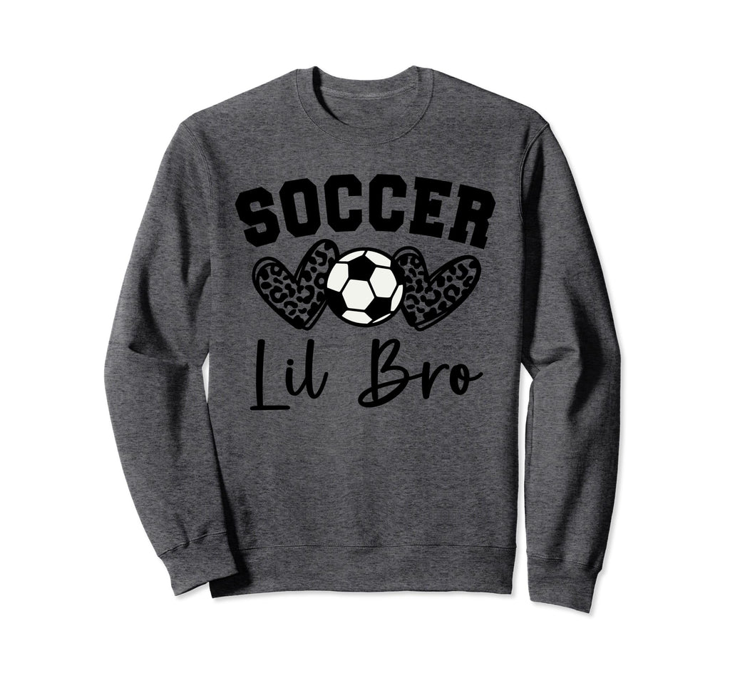 Soccer Lil Bro Matching Family Soccer Sweatshirt - Unique Graphic Men Women