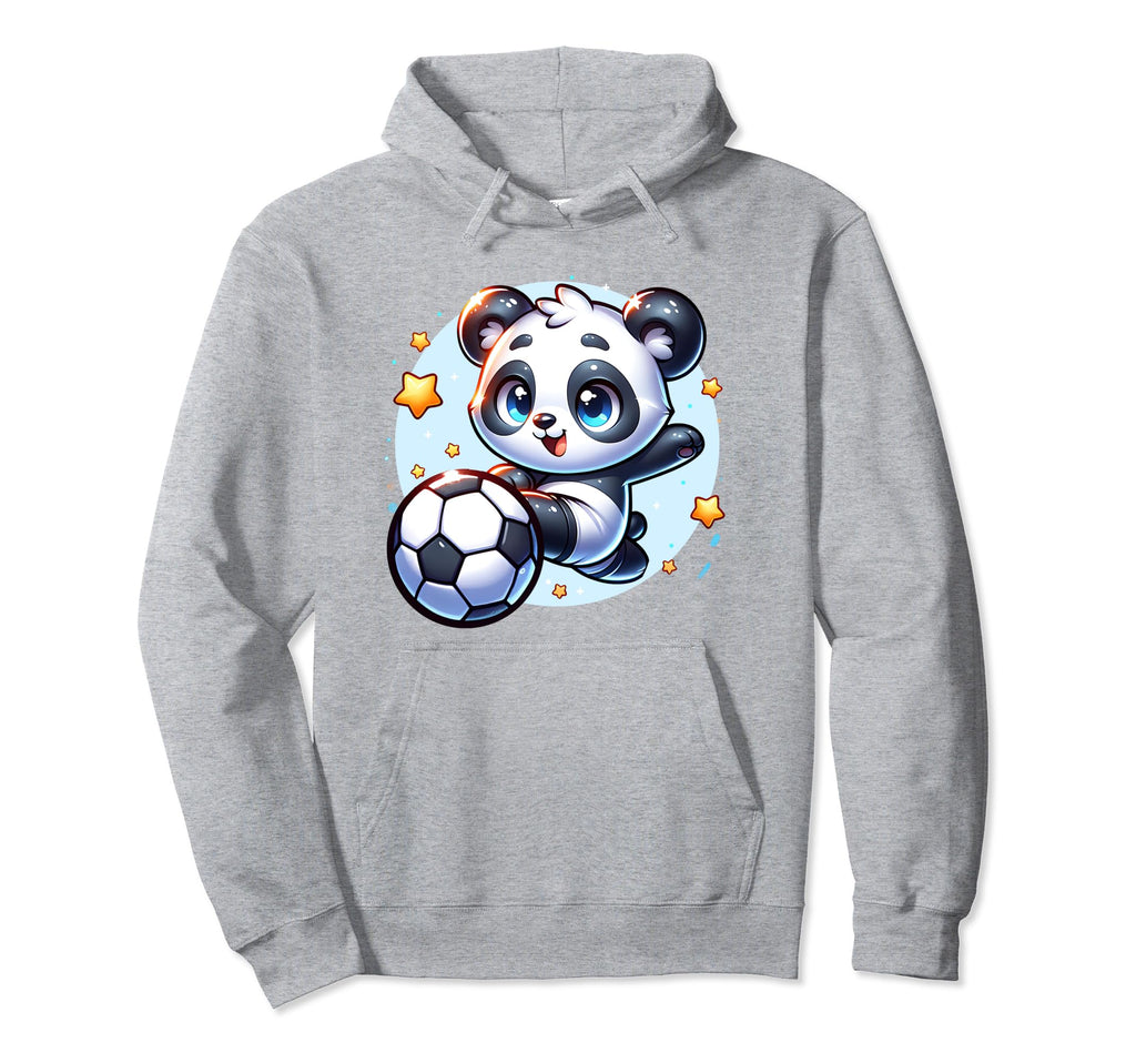 Soccer Player Panda Kicking Soccer Hoodie - Casual Everyday Wear Unisex