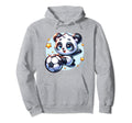 Soccer Player Panda Kicking Soccer Hoodie - Casual Everyday Wear Unisex