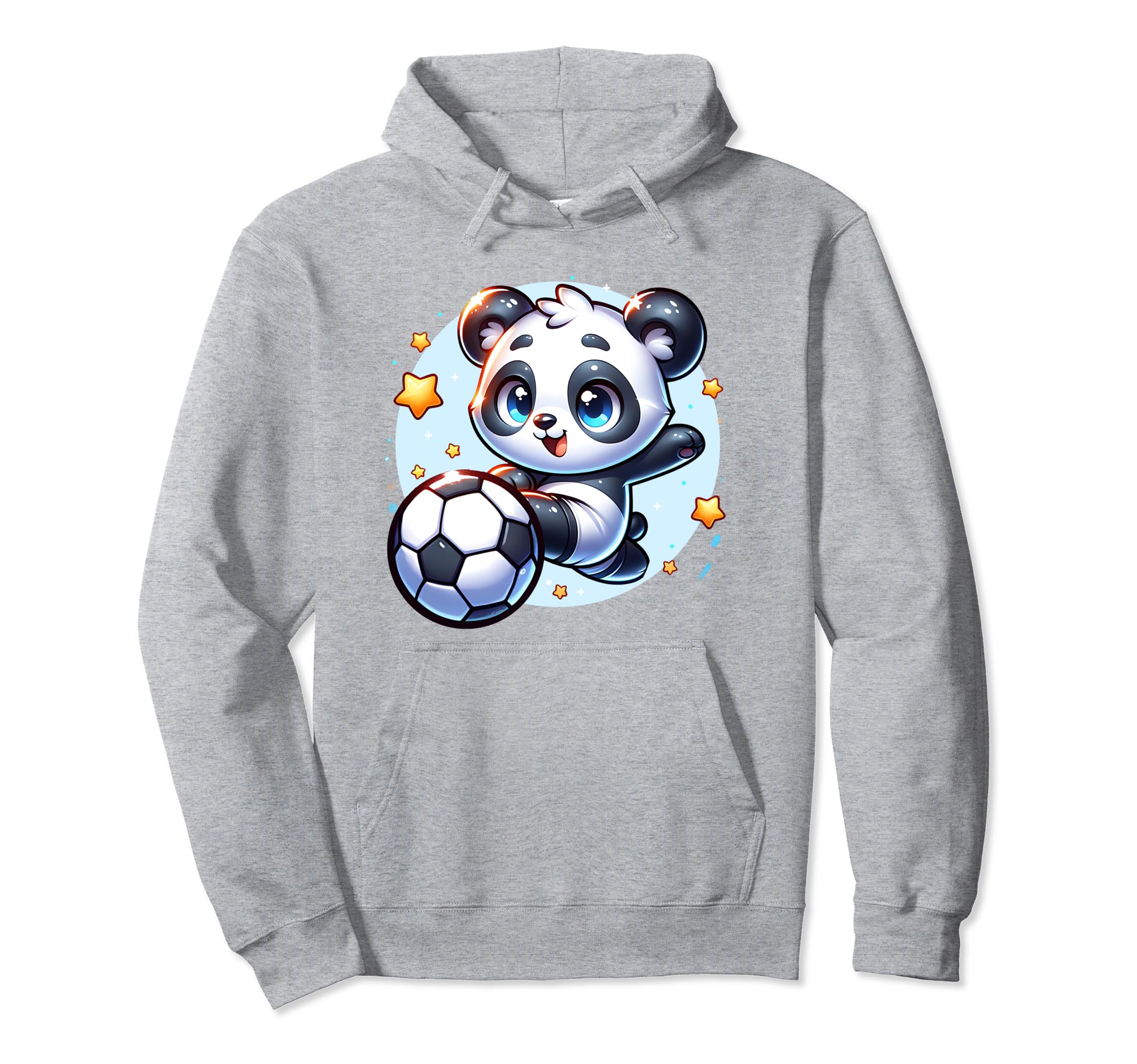 Soccer Player Panda Kicking Soccer Hoodie - Casual Everyday Wear Unisex