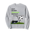 Eat Sleep Soccer Repeat Soccer Goal Sweatshirt - Minimalist Print Unisex