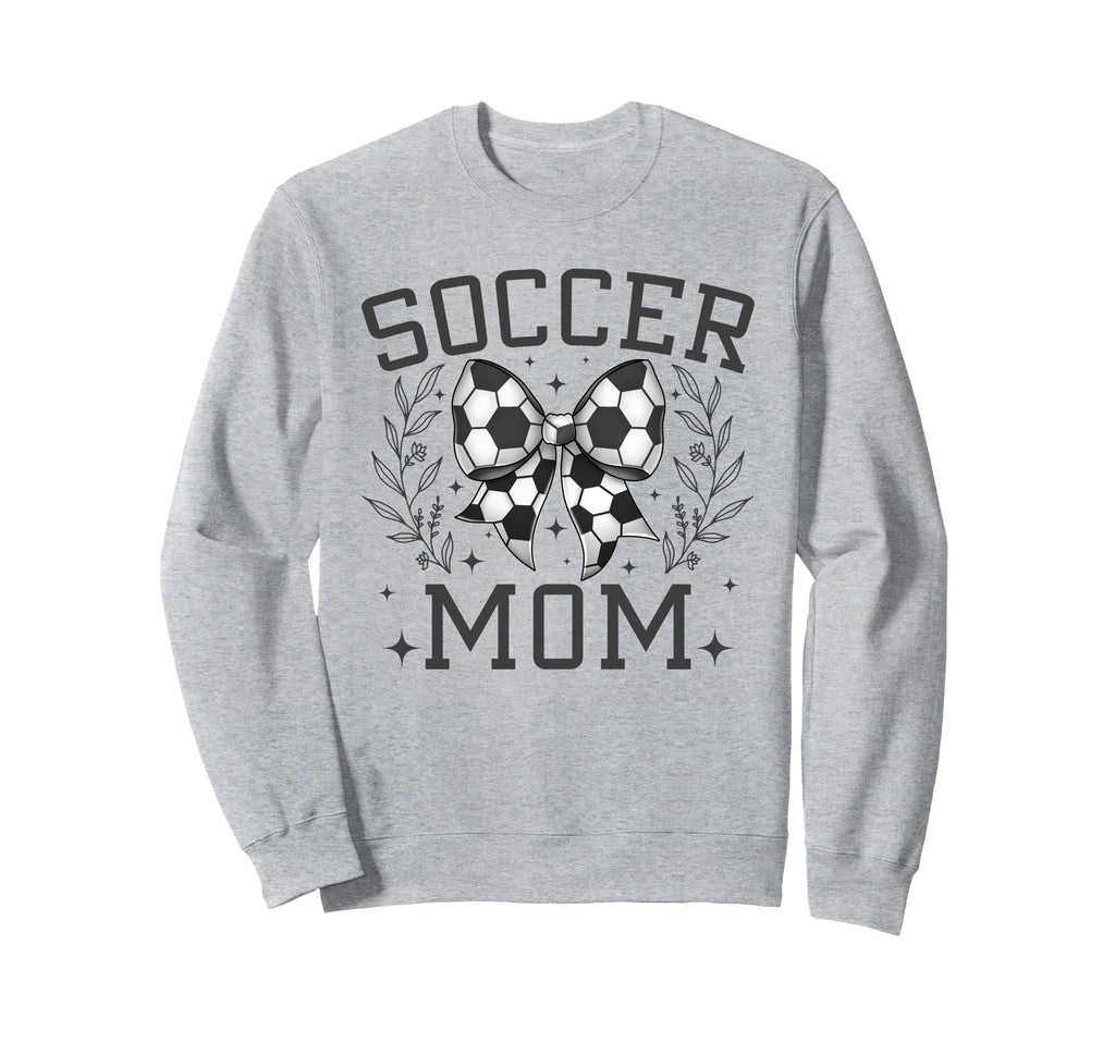 Coquette Bow Soccer Mom Game Sweatshirt - Casual Everyday Wear Men Women