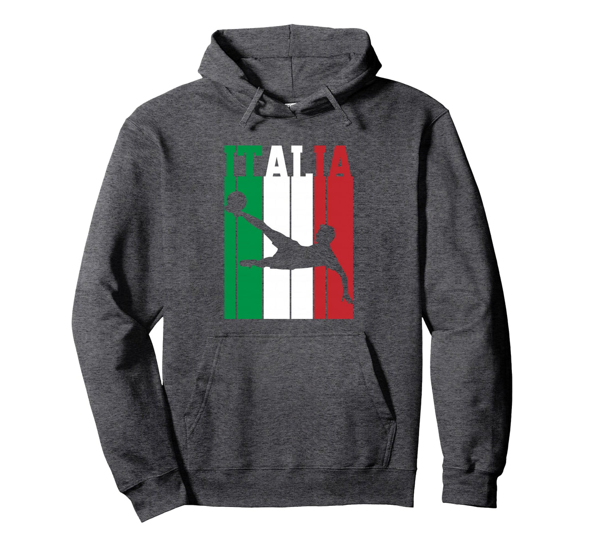 Italy Flag Italian Pride Soccer Hoodie - Casual Everyday Wear Men Women