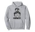 Momlife Messy Bun Soccer Mom Hoodie - Casual Everyday Wear for Adults